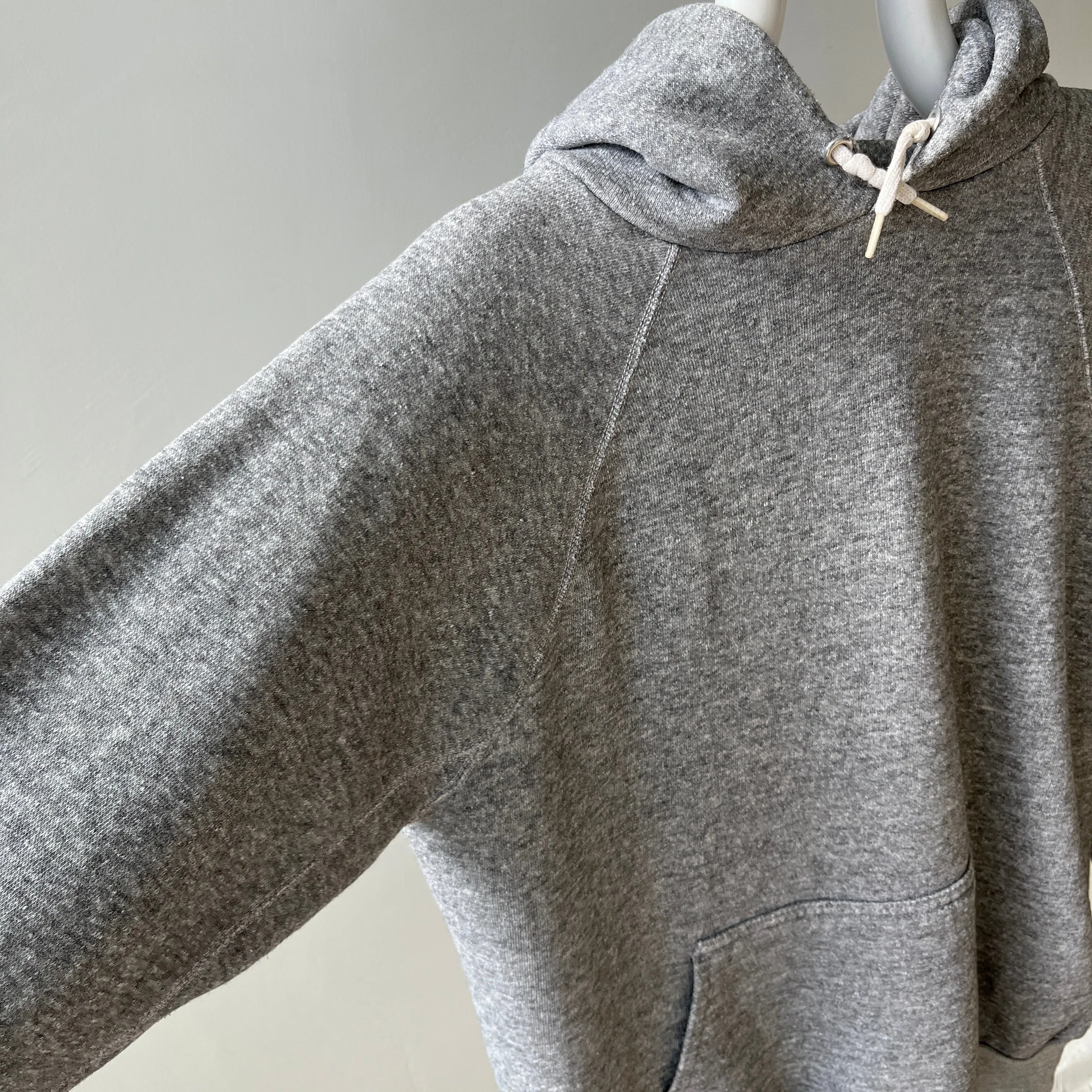 1970s Gray Pull Over Hoodie - An Actual Dream