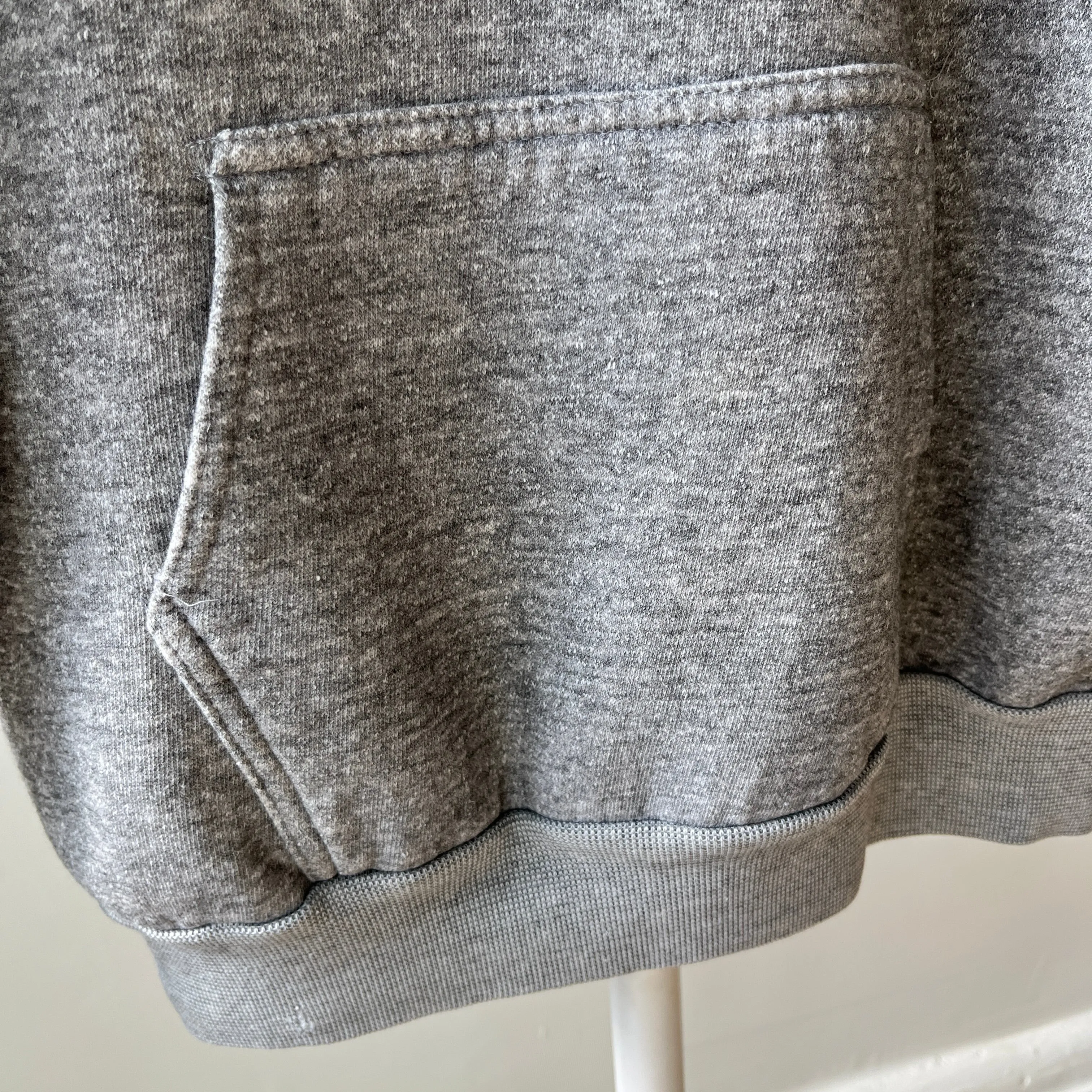 1970s Gray Pull Over Hoodie - An Actual Dream