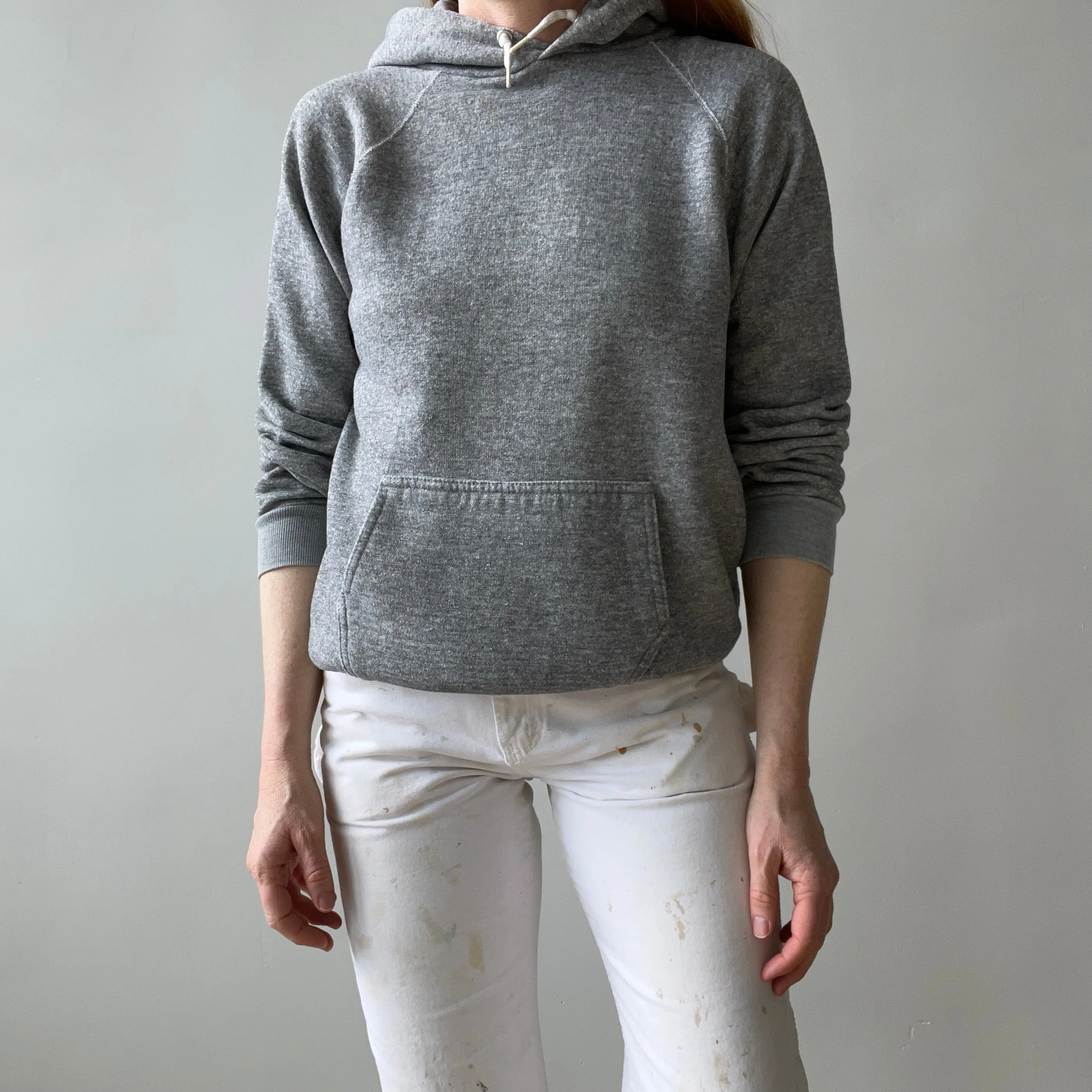 1970s Gray Pull Over Hoodie - An Actual Dream