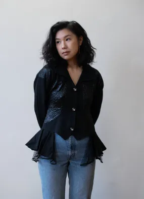 1980s Textured Peplum Jacket | Pauline Trigere