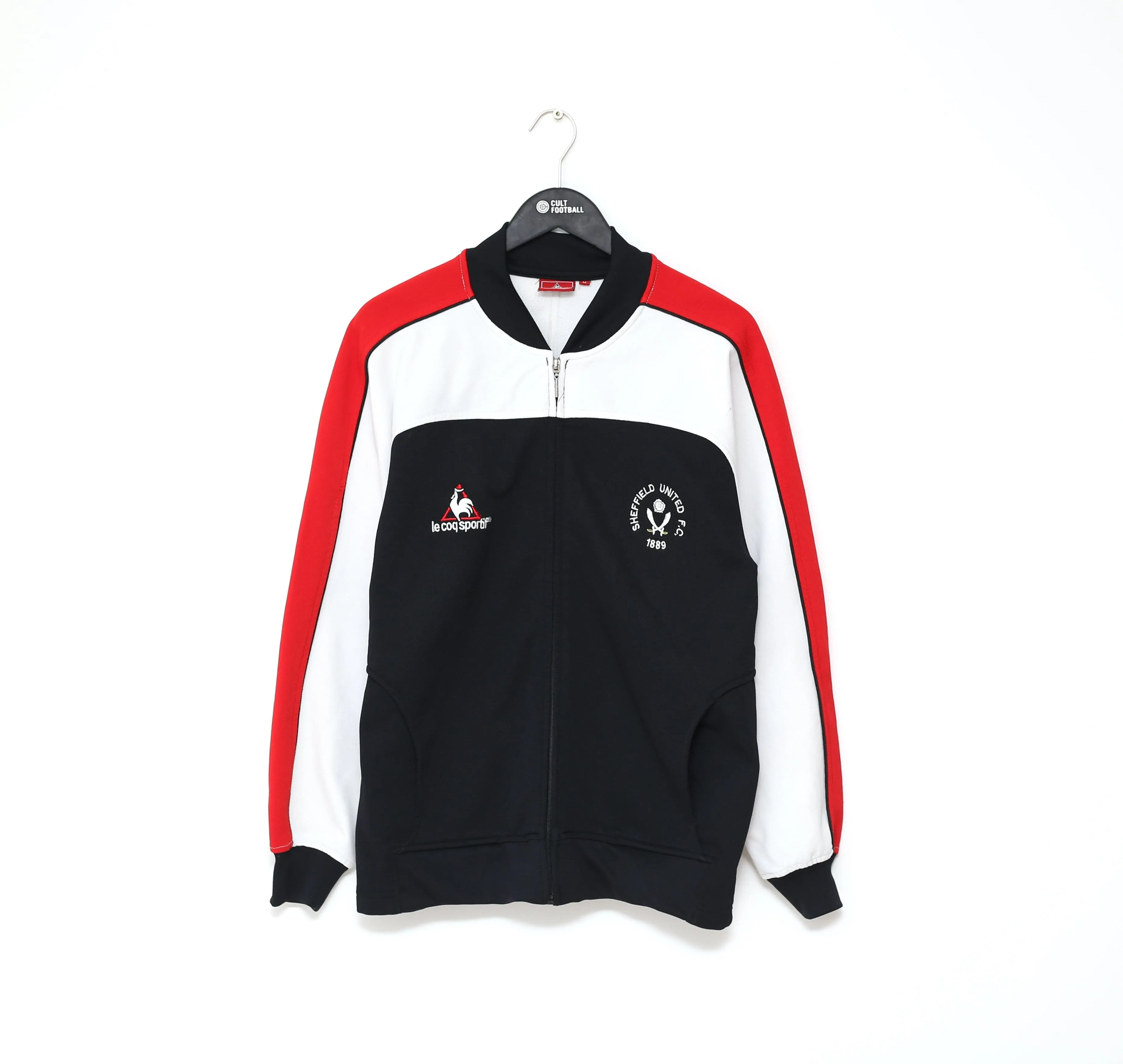 1997/99 SHEFFIELD UNITED Vintage le coq sportif Football Track Top Jacket (M)