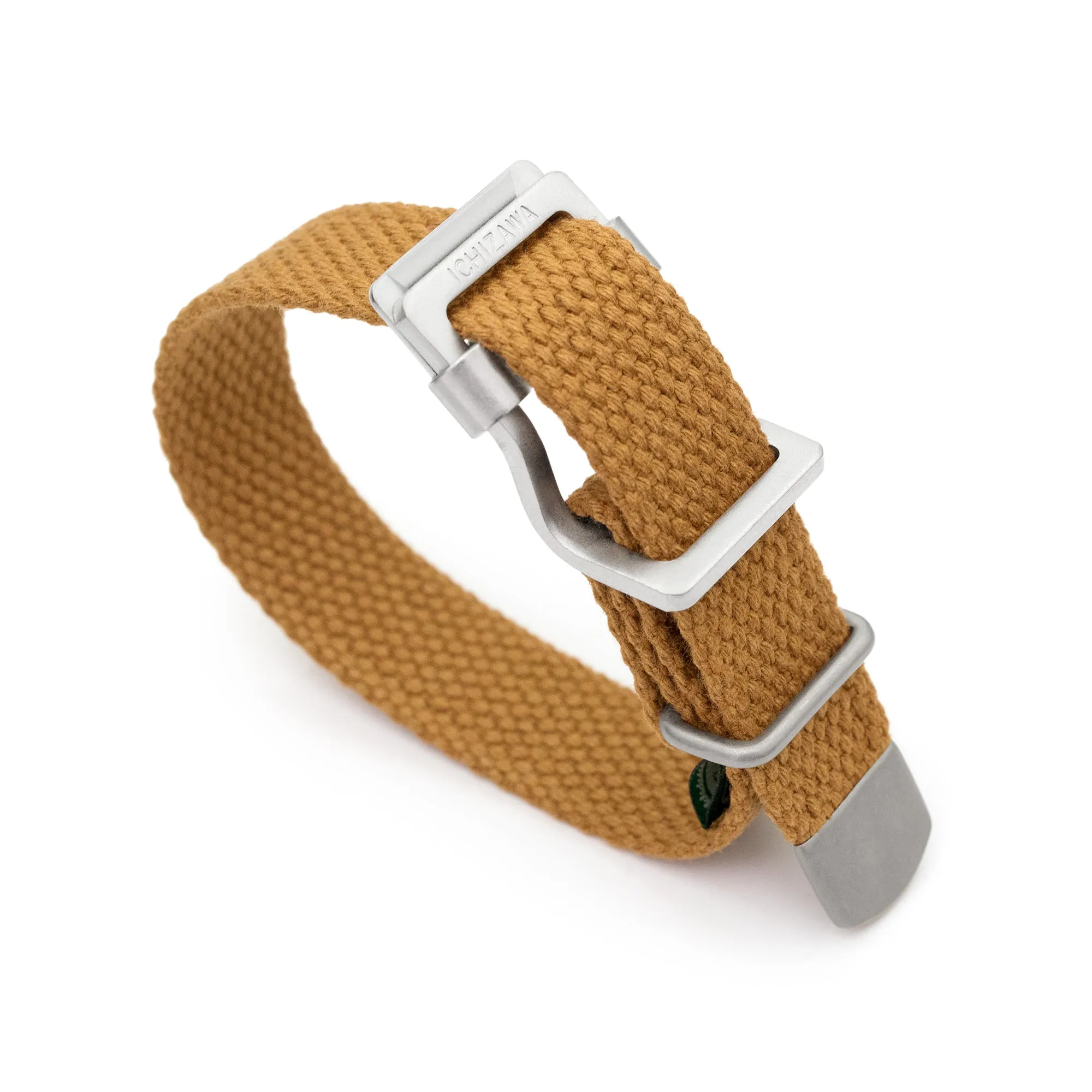 19mm Japanese Heavy Cotton Canvas Watch Strap, Light Brown