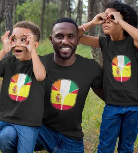 1sttheworld T-Shirt - Cote D'ivoire Spain Flag Ivory Cost T-Shirt Black A35
