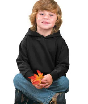 3326 Rabbit Skins Toddler Hooded Sweatshirt with Pockets Black