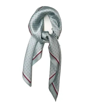 70cm x 70cm Square Scarf Duck Egg Polka Scarf Thin Silky Womens Summer Spring