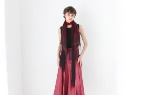 80s Mohair Hand Knit Kate Bush Scarf Duo