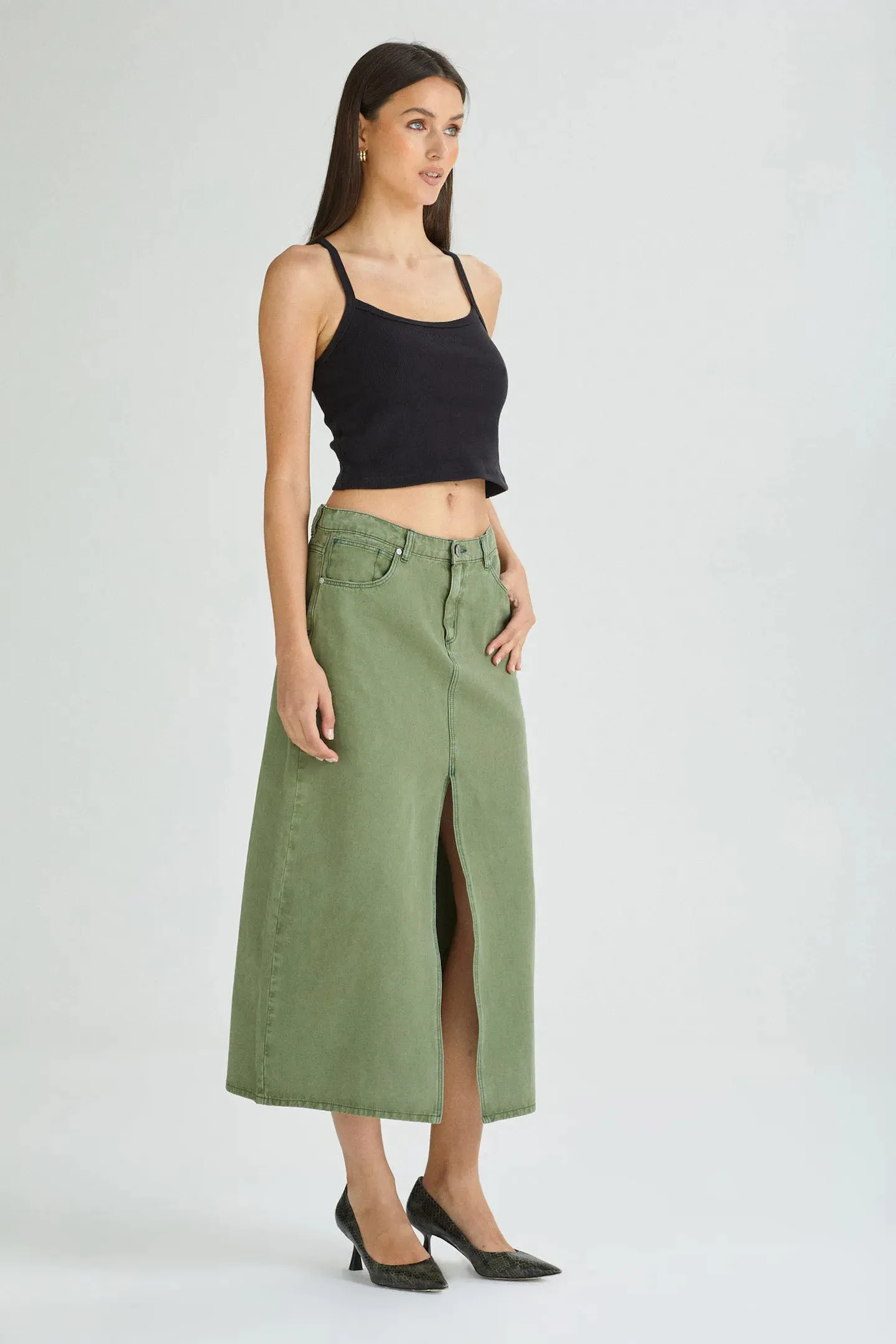 Abrand 99 Low Maxi Skirt - Fade Army