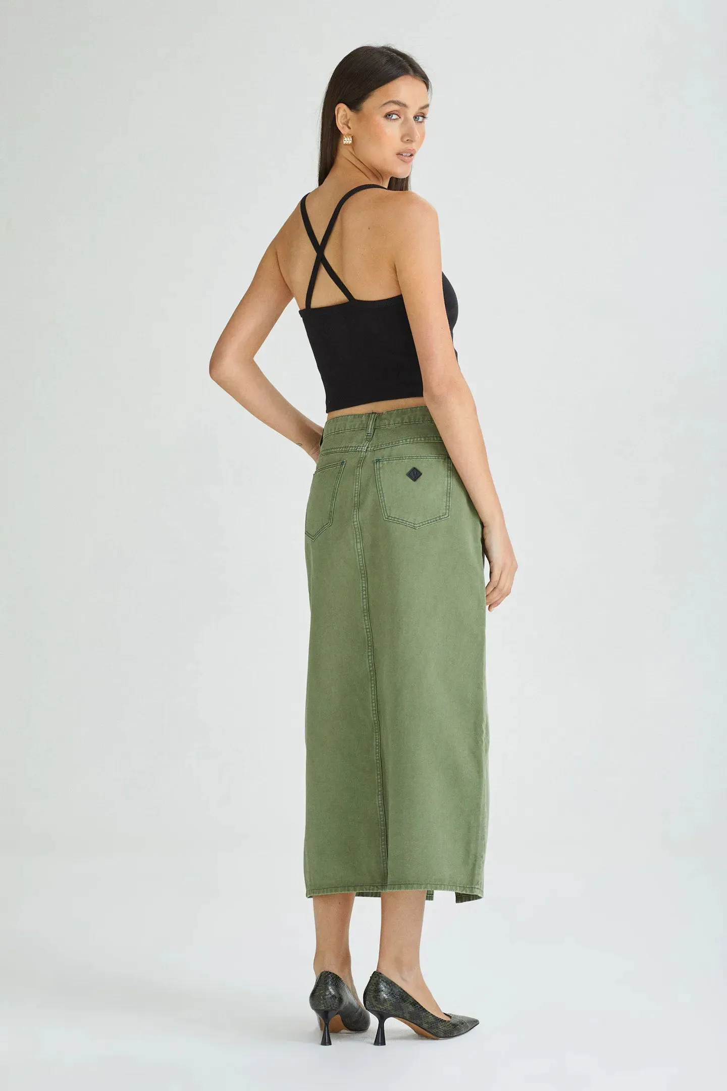 Abrand 99 Low Maxi Skirt - Fade Army