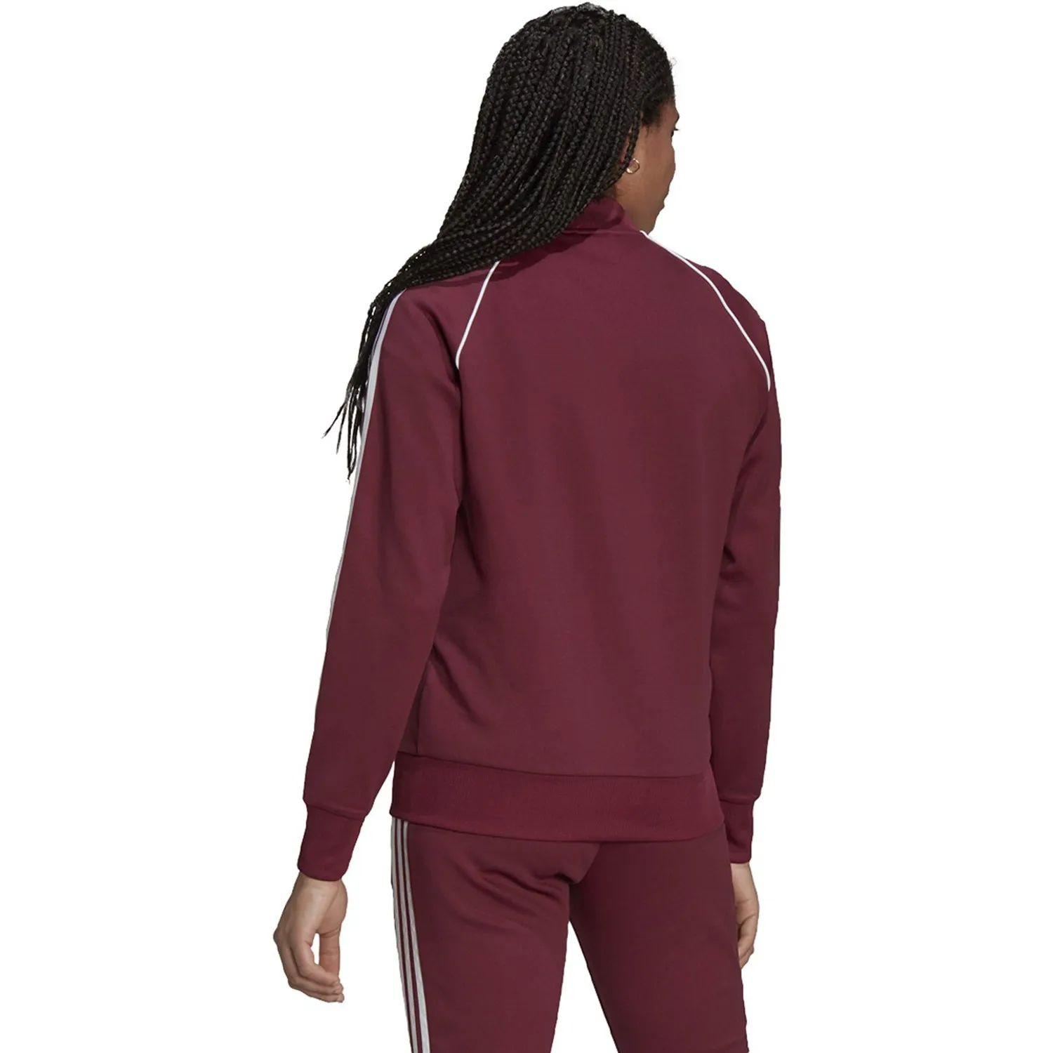 Adidas Primeblue SST Women's Track Jacket Burgundy