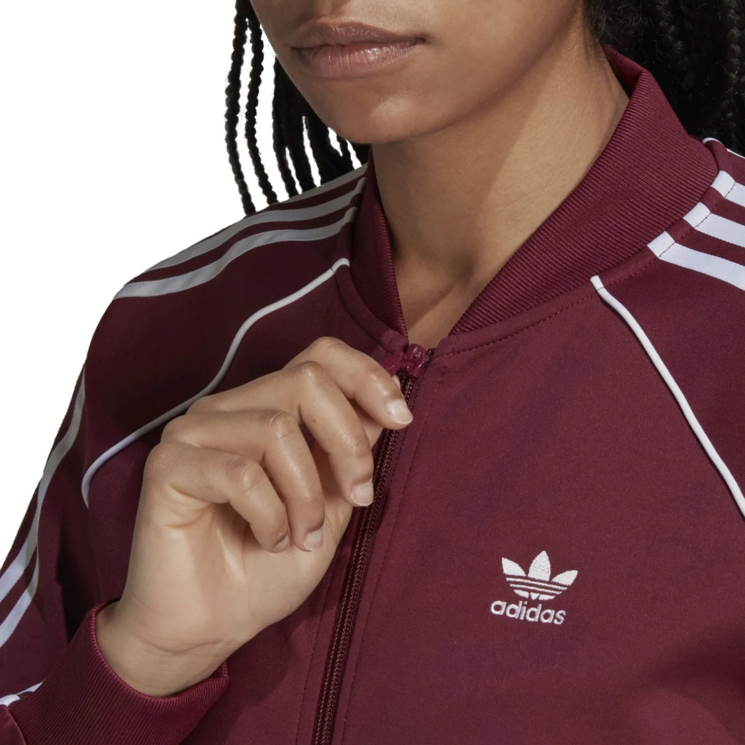 Adidas Primeblue SST Women's Track Jacket Burgundy