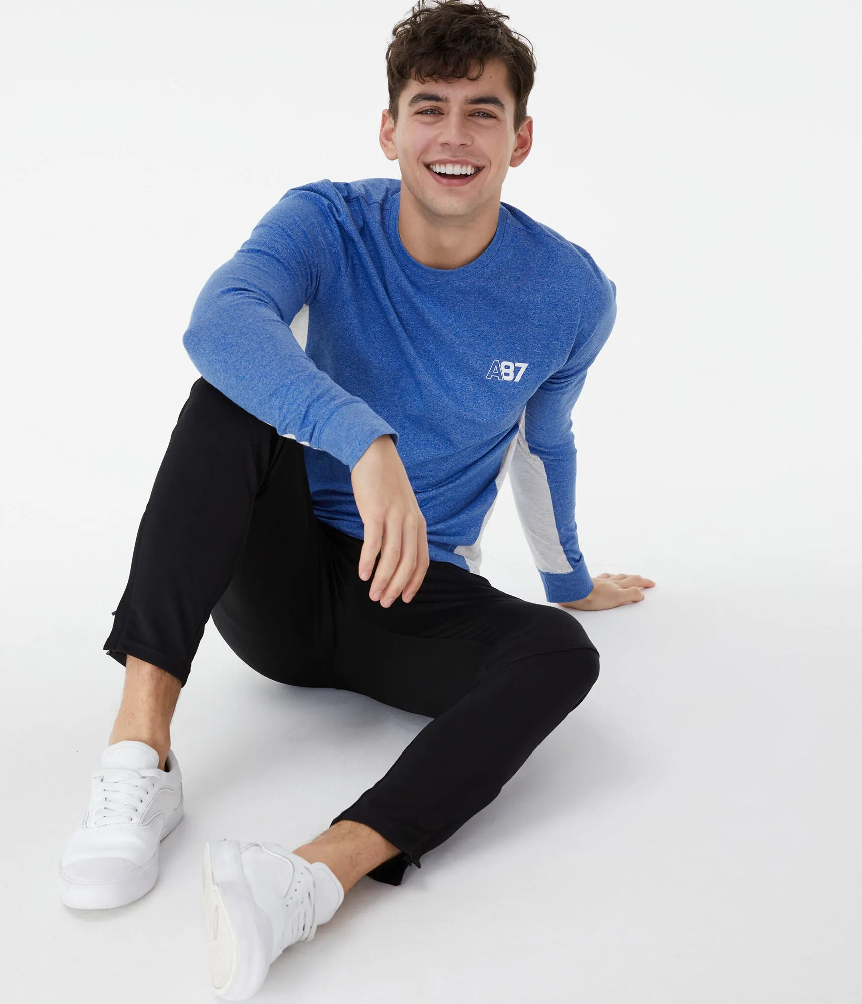 Aeropostale Long Sleeve A87 Stretch Graphic Tee