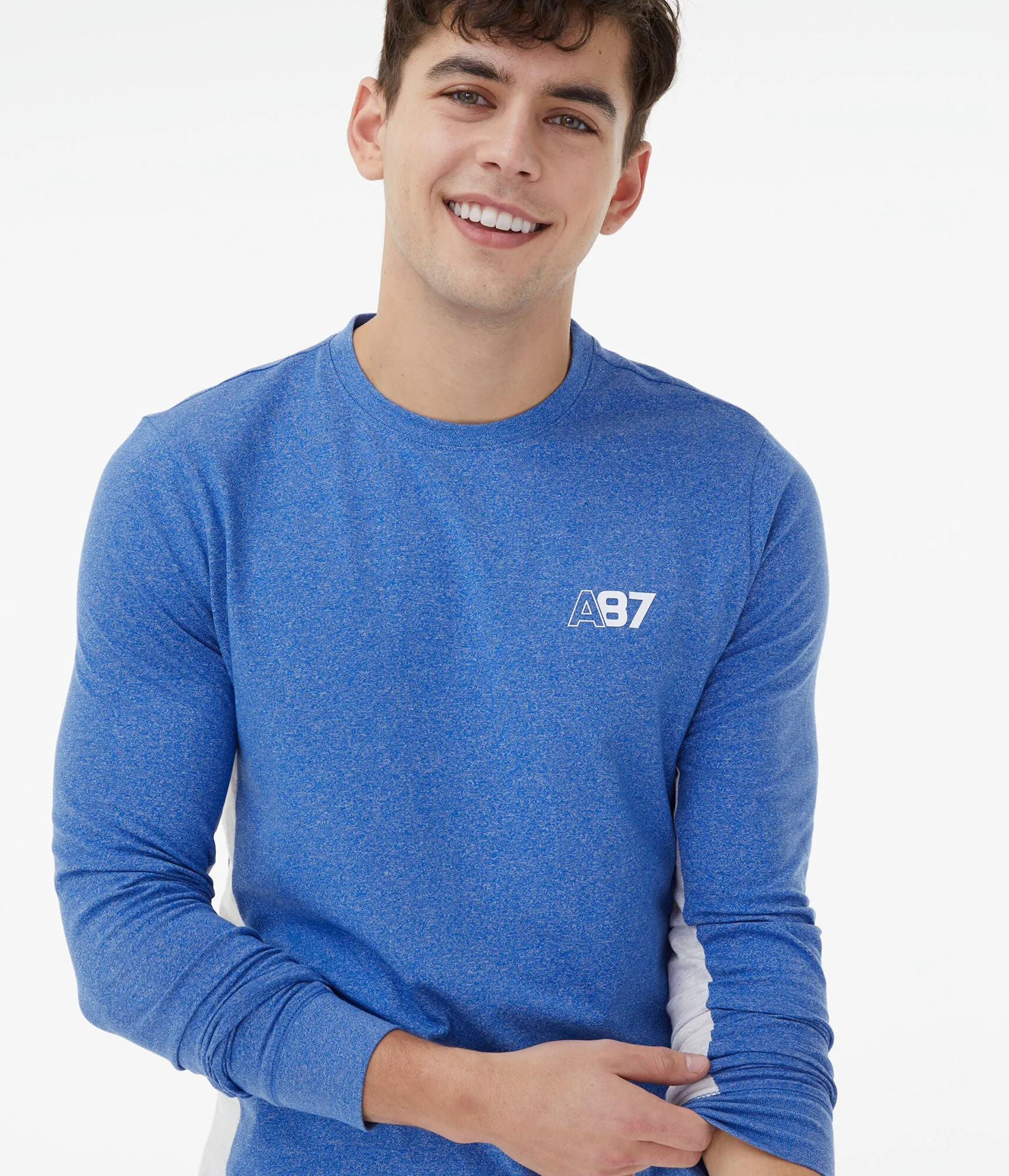 Aeropostale Long Sleeve A87 Stretch Graphic Tee