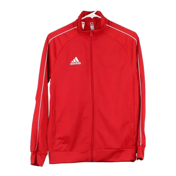 Age 13-14 Adidas Track Jacket - Medium Red Polyester