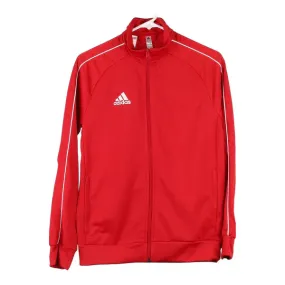 Age 13-14 Adidas Track Jacket - Medium Red Polyester