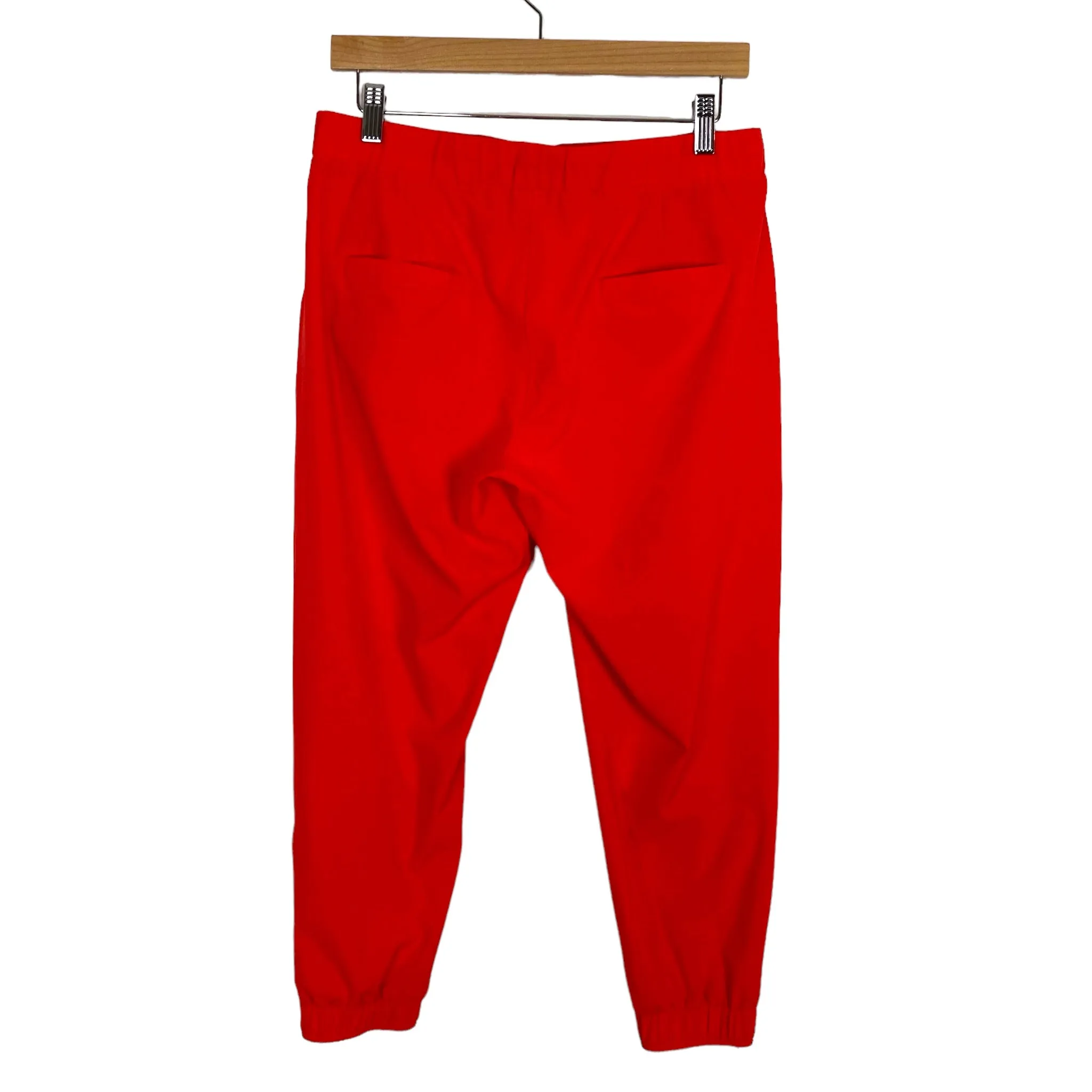 Albion Bright Coral Orange Drawstring with Zipper Hem Jetsetters Joggers- Size S Petite (Inseam 23.5”, see notes)
