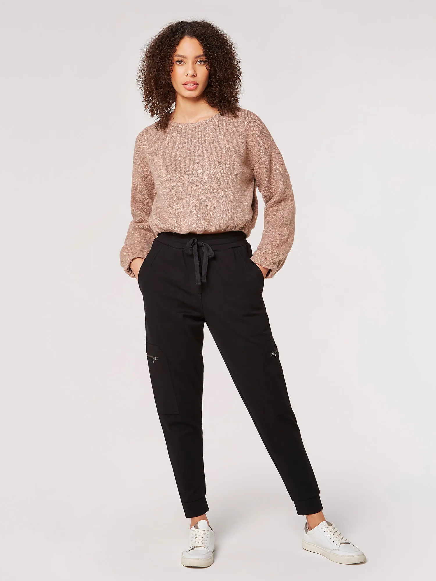 Apricot Women's Slim Leg Ponte Cargo Joggers