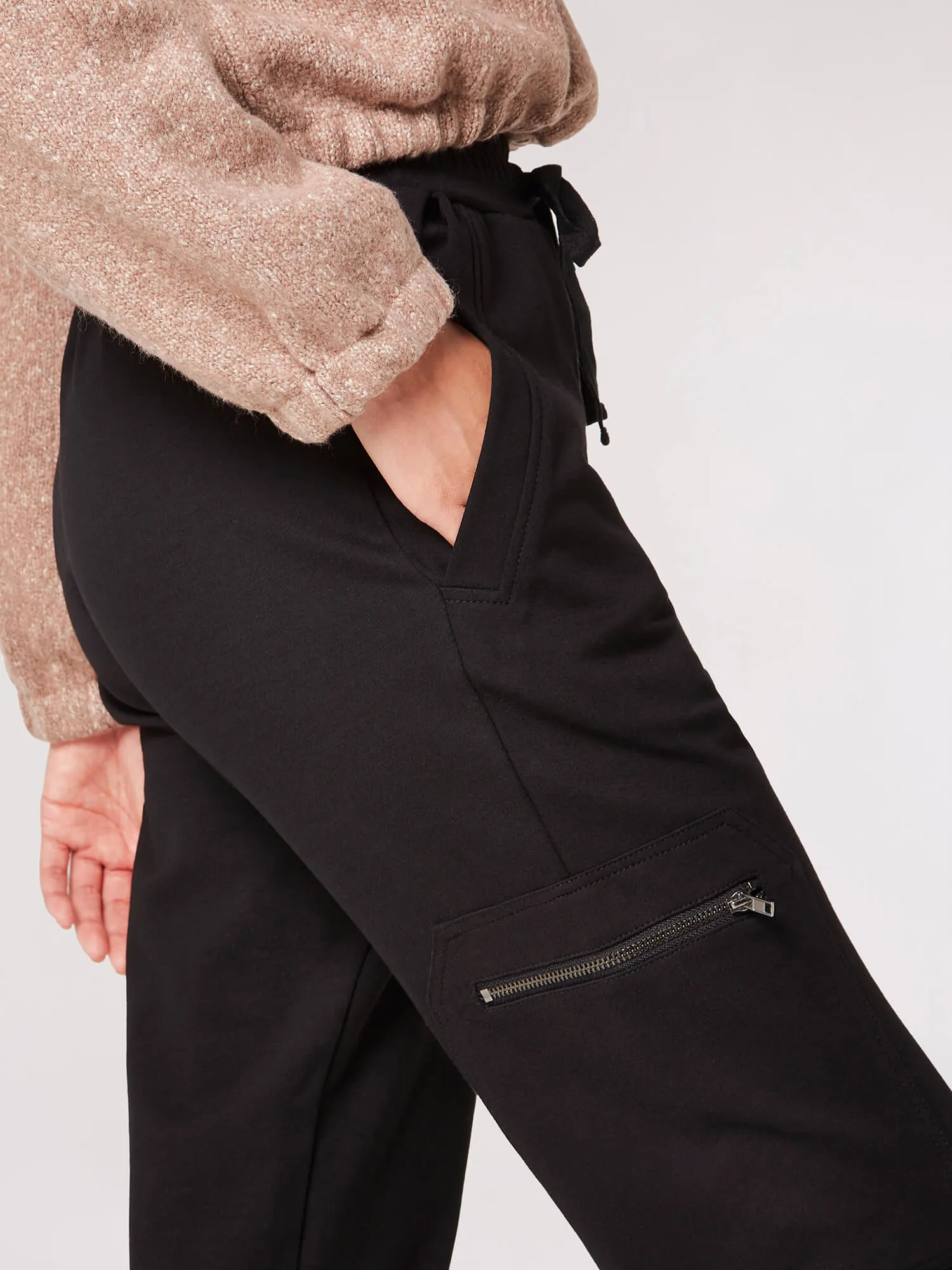 Apricot Women's Slim Leg Ponte Cargo Joggers