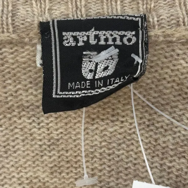 Artmo Argyle Jumper - Large Beige Wool