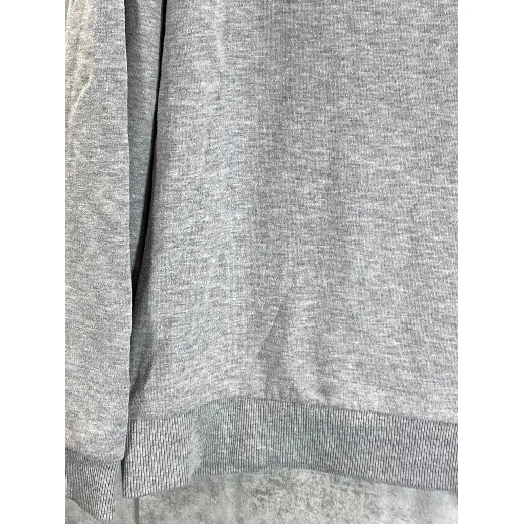 ASOS DESIGN Men's Gray Heather Quarter-Zip Pullover Sweater SZ L