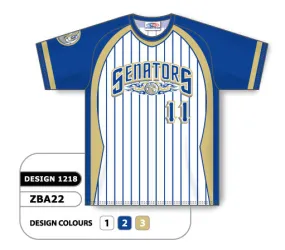 Athletic Knit Custom Sublimated Crew Neck Softball Jersey Design 1218
