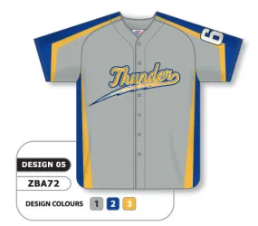 Athletic Knit Custom Sublimated Full Button Baseball Jersey Design 0905
