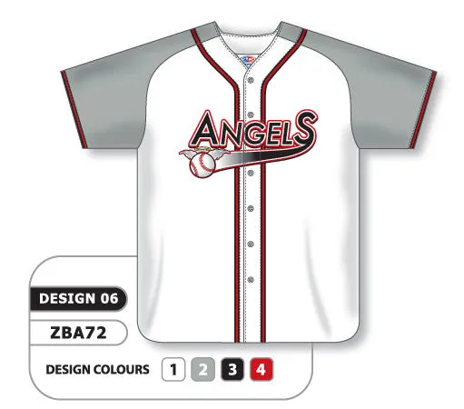 Athletic Knit Custom Sublimated Full Button Baseball Jersey Design 0906