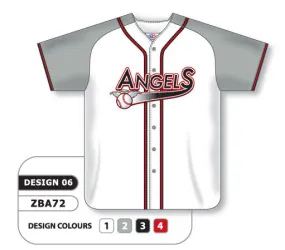 Athletic Knit Custom Sublimated Full Button Baseball Jersey Design 0906