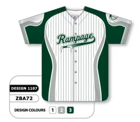 Athletic Knit Custom Sublimated Full Button Baseball Jersey Design 1107