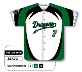 Athletic Knit Custom Sublimated Full Button Softball Jersey Design 1009