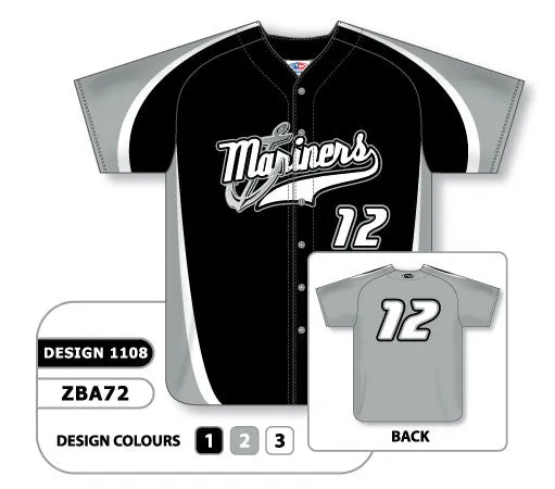 Athletic Knit Custom Sublimated Full Button Softball Jersey Design 1108