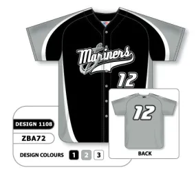 Athletic Knit Custom Sublimated Full Button Softball Jersey Design 1108