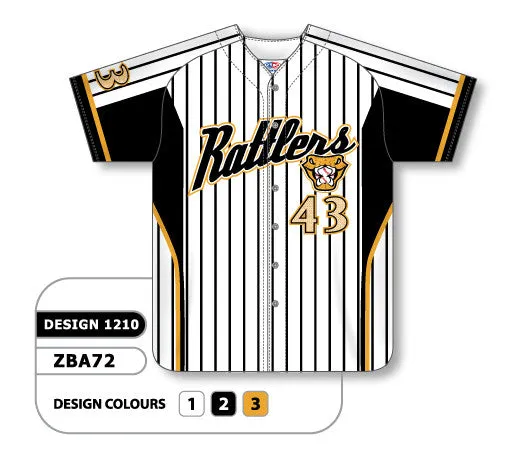 Athletic Knit Custom Sublimated Full Button Softball Jersey Design 1210