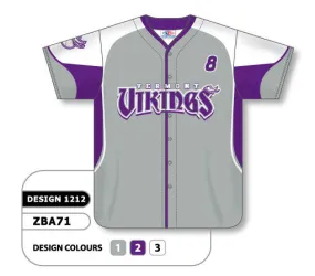 Athletic Knit Custom Sublimated Full Button Softball Jersey Design 1212