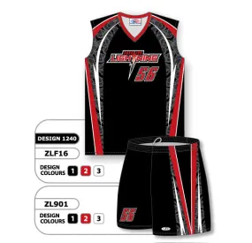 Athletic Knit Custom Sublimated Girls Sleeveless Lacrosse Uniform Set Design 1240