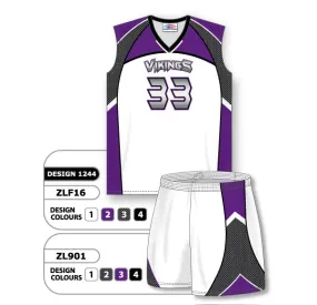 Athletic Knit Custom Sublimated Girls Sleeveless Lacrosse Uniform Set Design 1244
