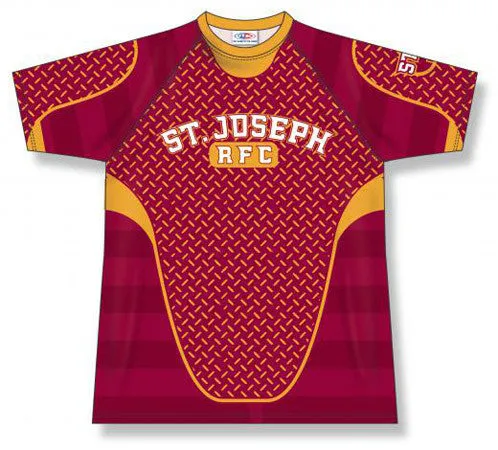 Athletic Knit Custom Sublimated Rugby Jersey Design 1510
