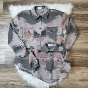 Aztec Print Shacket-Mom & Me-Kids