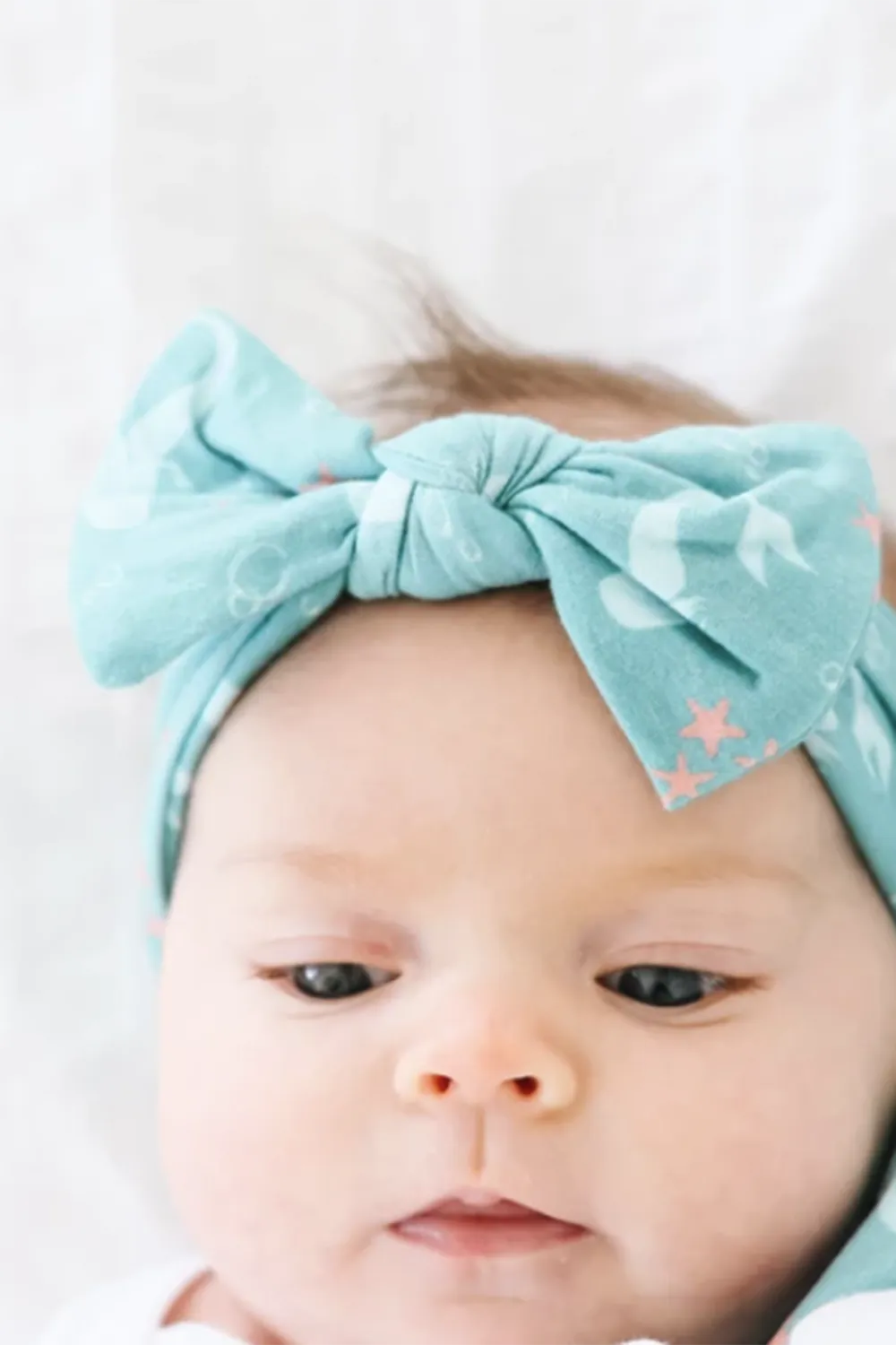 Baby Knit Headband Bow - Coral