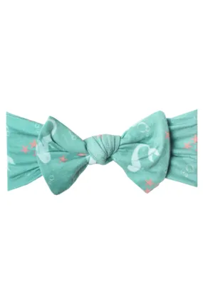 Baby Knit Headband Bow - Coral