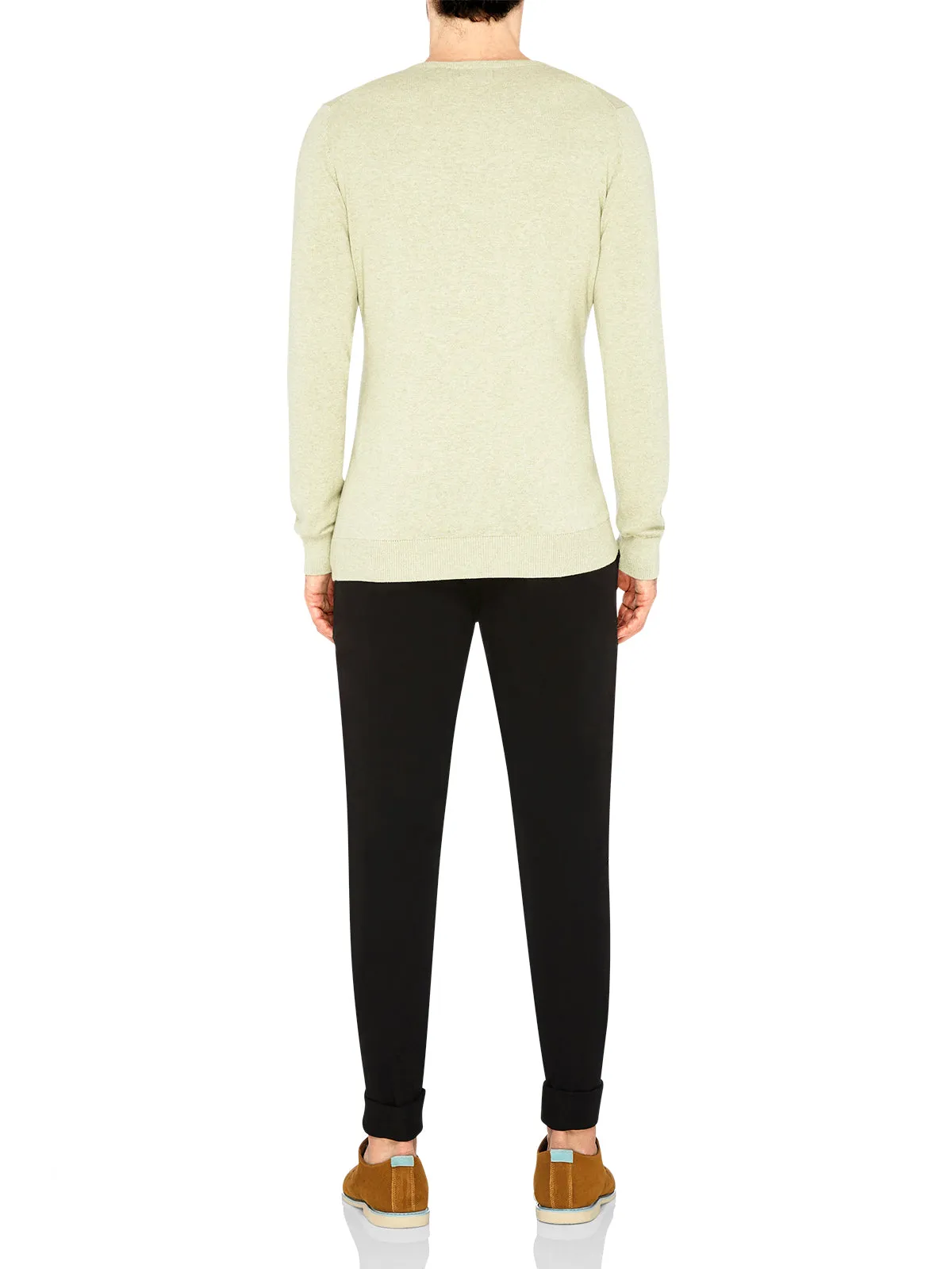 Basic Cotton V-Neck Melange