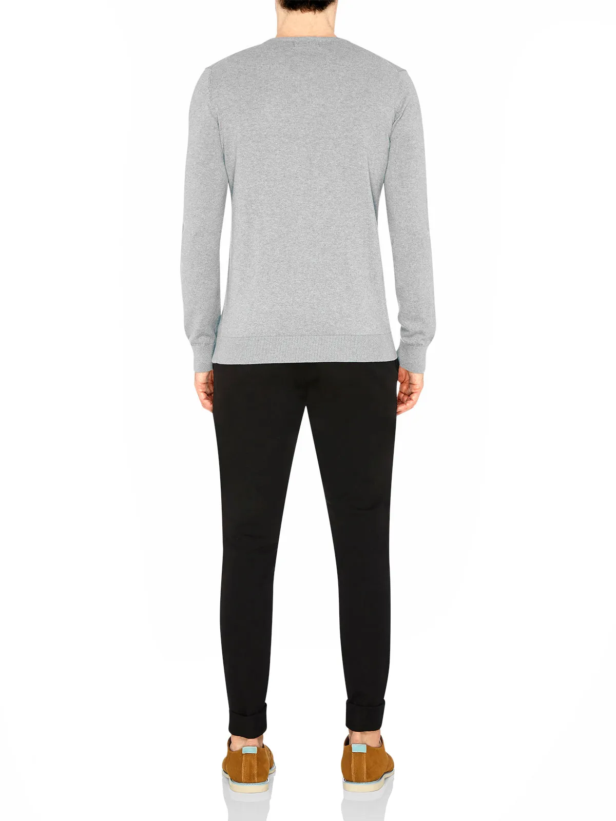 Basic Cotton V-Neck Melange
