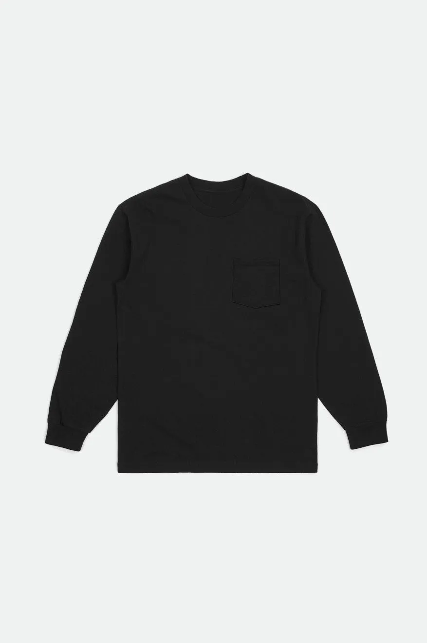 Basic L/S Pocket Tee - Black