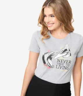 Beetlejuice x Unique Vintage Never Trust The Living Womens Tee