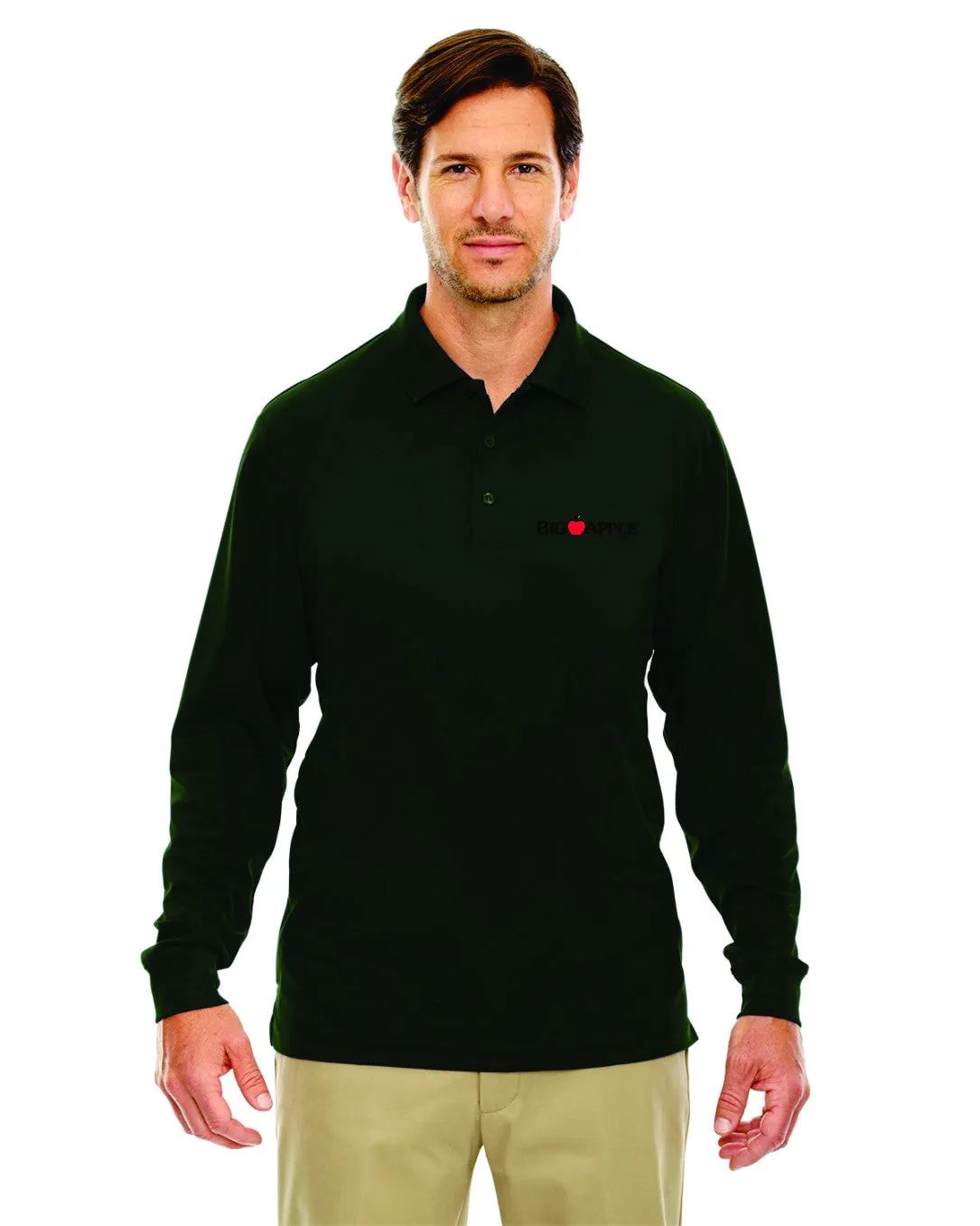 Big Apple - 88192 Ash City - Core 365 Men's Pinnacle Performance Long-Sleeve Piqué Polo