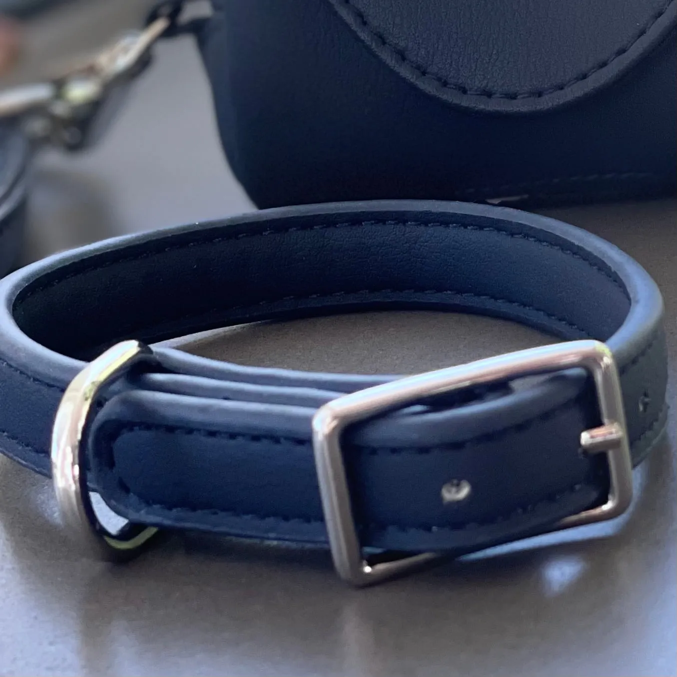Billie Dog Collar - Dark Navy