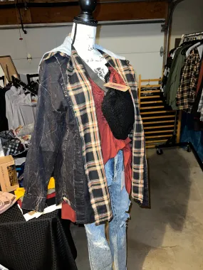 Black Tammy Plaid Hooded Shacket