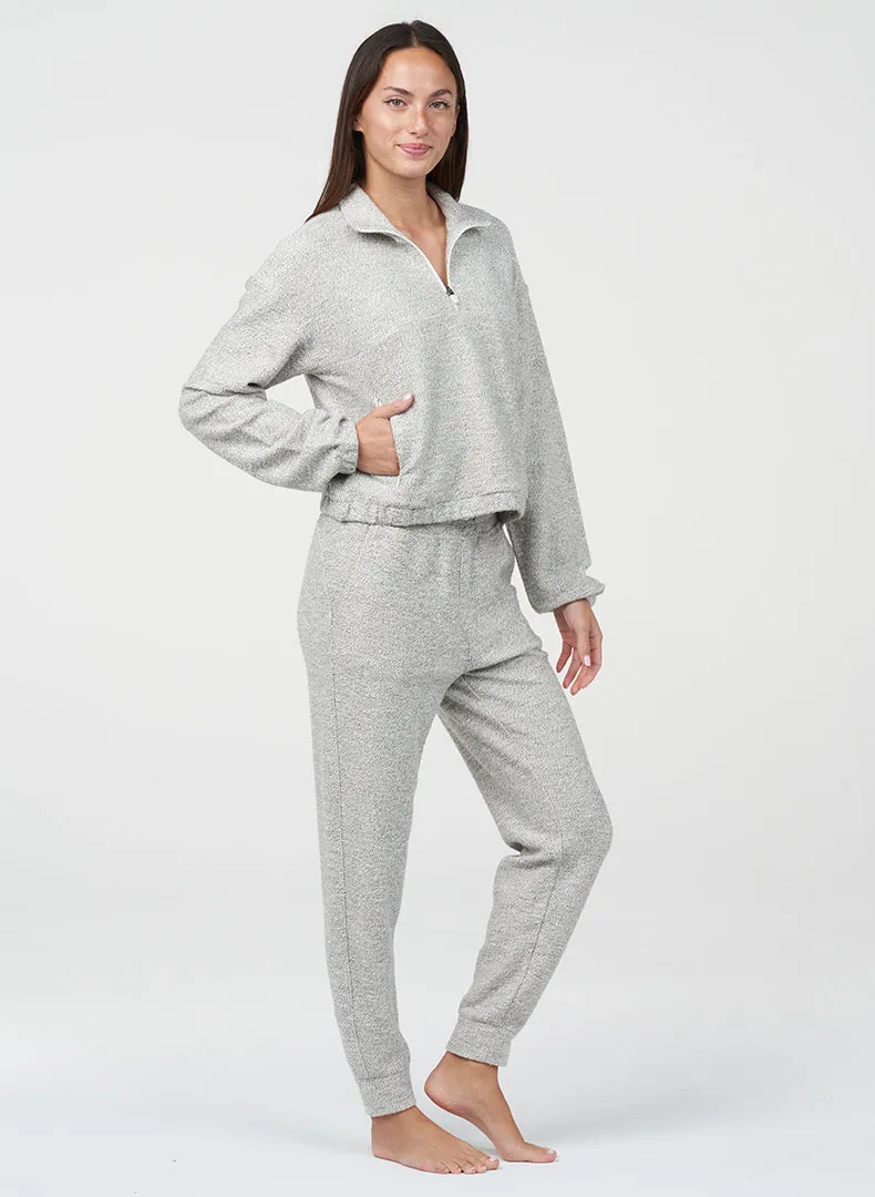 Boucle Half Zip Pullover