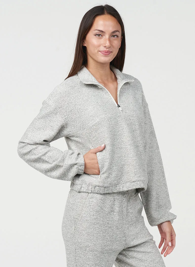 Boucle Half Zip Pullover