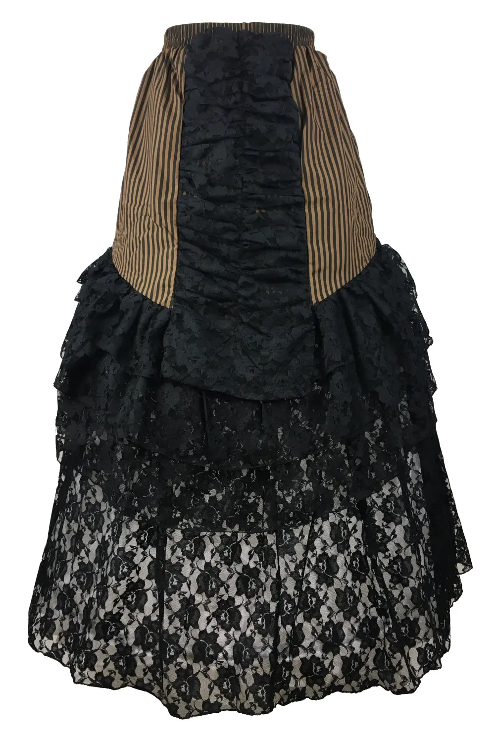 Burleska Luciana Skirt Brown Black Stripe