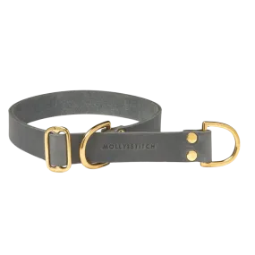 Butter Leather Retriever Dog Collar - Timeless Grey